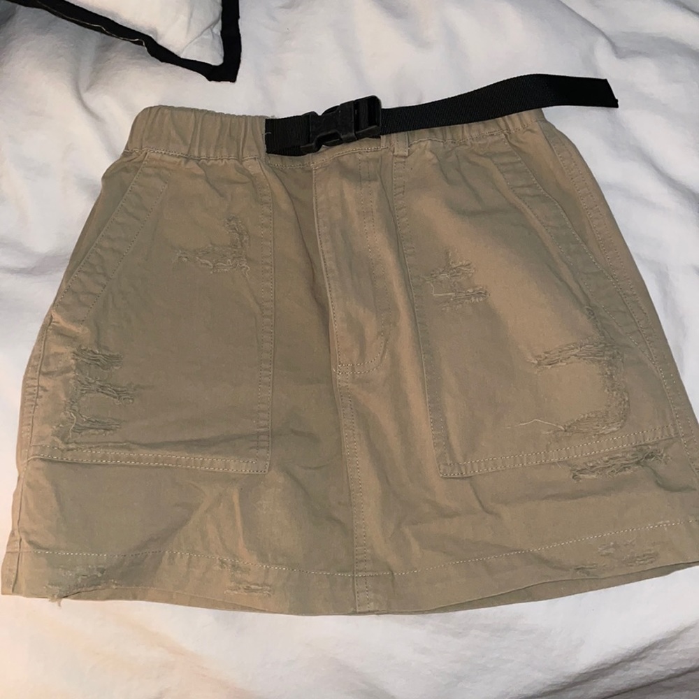 Carmar tan utility skirt
